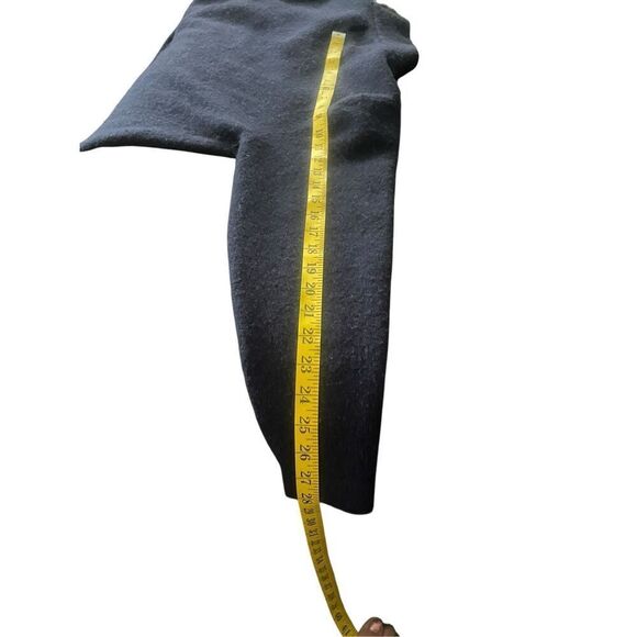 Woolrich Mens Navy Blue Striped Wool Long Sleeve 1/4 Metal Snap Sweater Large - Picture 6 of 9